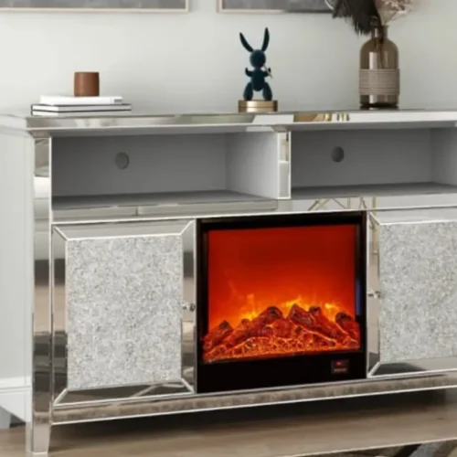 MEUBLE TV CHEMINÉE – ÉTINCELLE 146×40×85 cm