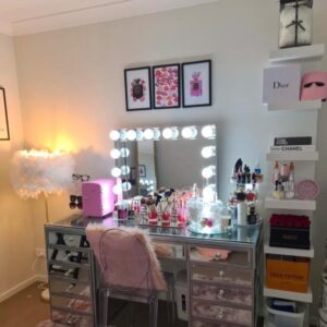 ENSEMBLE COIFFEUSE AVEC MIROIR BLUETOOTH & LED