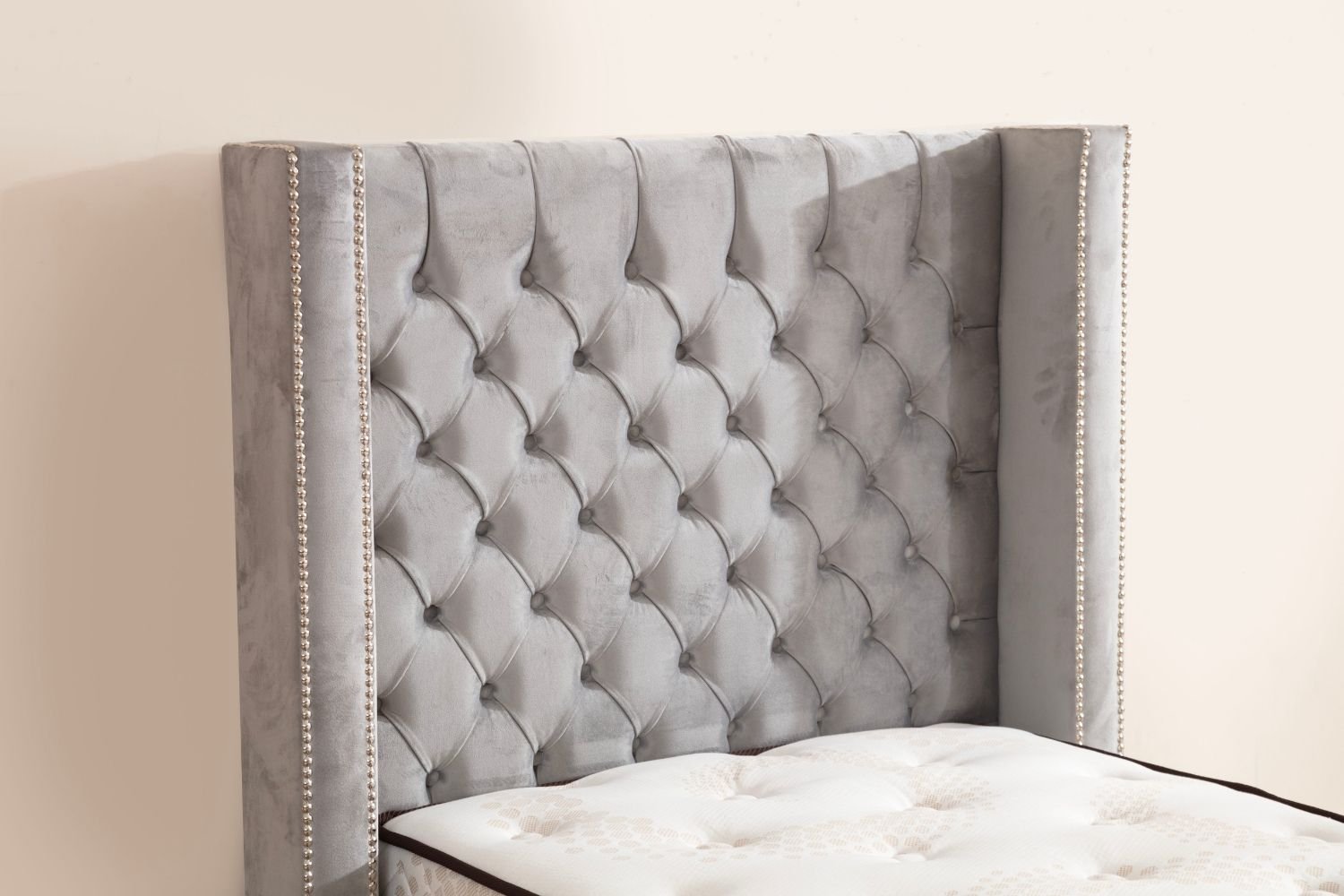 CLOUTE BEIGE Children's Storage Bed - Upholstered Velvet - Image 6