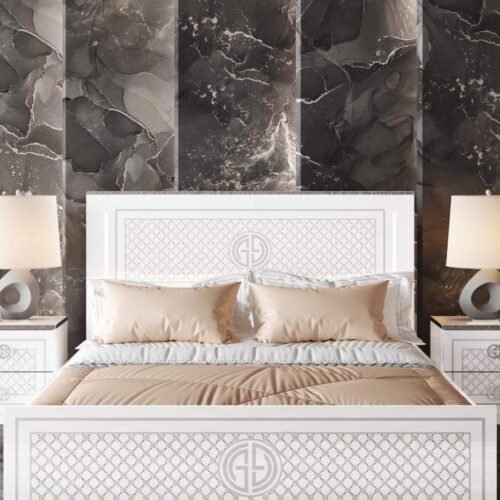 CHAMBRE A COUCHER GUGI BLANC ARGENT 799