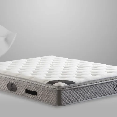 Matelas Premium Gris à Ressorts Ensachés avec Surmatelas Intégré – 32 cm